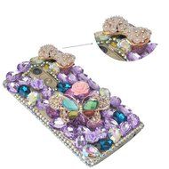 LG G5 Case, LG G5 Bling Case-Spritech(TM) 3D Handmade Colorful Diamond Bling with Butterfly Flower Decoration... N31