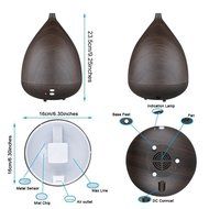 MKLOT 1 Liter Cool Mist Humidifier Ultrasonic Aroma Essential Oil Diffuser for Office Home Bedroom Living Room... N4