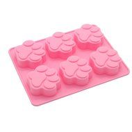 bouti1583 Silicone Cat Paw Charlotte Cake Baking Mold 1 Pcs with 6 Cavities