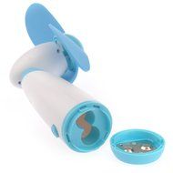 VORCOOL YGH365B Mini Handheld Fan - Soft Foam Blades - Battery Operated - Blue N3