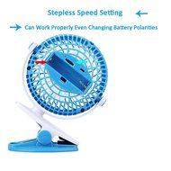 AOTOP Rechargeable Clip on Fan, Quietness, Adjustable (Pink) N6