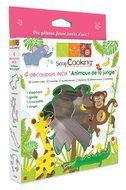 ScrapCooking Jungle Animals Cutters, Stainless Steel, Box of 4