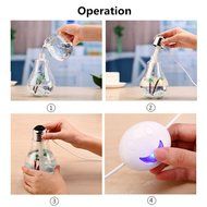 Hapo Bulb Humidifier , LED Nightlight, Creative USB Mini Humidifier Mute (Fogging surface gold head) N5