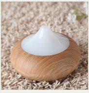 Honeyall ABS and PP plastic 160ml Wooden Air Aromatherapy Diffuser Mist Humidifier with 12W 7 Colors LED Lights... N4