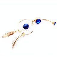 DEDEGUI Gold Bar Dark Blue Dream Cacther 14G Belly Button Navel Ring Body Piercing jewelry
