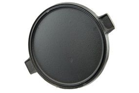 Useful. UH-CI196 14 inch 3 in 1 Reversible Cast Iron Pizza Pan, Grill and Griddle
