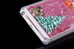 Galaxy S5 Case,Galaxy S5 Liquid Cover,PHEZEN Christmas Tree Santa Claus Design Cool Quicksand Moving Stars Bling... N27