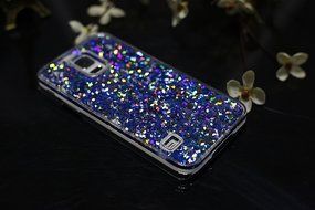 Galaxy S5 Case,Galaxy S5 Liquid Cover,PHEZEN Christmas Tree Santa Claus Design Cool Quicksand Moving Stars Bling... N29