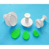Sher FOUR-C Rose Leaf Fondant Cake Plunger Cutters,Plastic Cake Cutter,Decorating Cake Tools