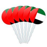 Set of 6 Cupcake Picks Toppers Decoration Country National Flag T-Z - Turkey National Country Flag N5