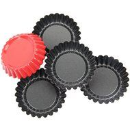 Yilove Non Stick 3" Shell Molds Tart Baking Cups Mini Cake Pans 5 Pack