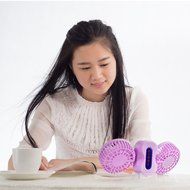 ECEEN Mini Personal Couples Fan Handheld Folding 350 Degree Rotating Dual Head Fan Portable Powered by Battery... N20
