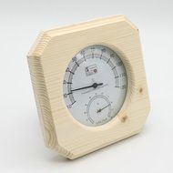 Single Sauna Wooden Hygrothermograph Thermometer Hygrometer Sauna Room Accessory N3