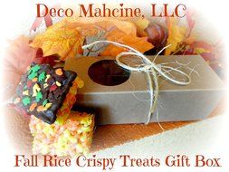Fall Thanksgiving Autumn Maple Leaves Rice Crispy Treat Box