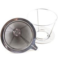 Pour Over Coffee Dripper Cone Made of Food Grade Stainless 18/8 Steel, Reusable Paperless Double Mesh Filter,...