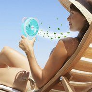 Portable USB Mini Fan, OXOQO Desk Desktop Table Electric Quiet Fan with LED Light, Built-in 2500mah Rechargeable... N12
