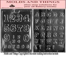 Numbers - Large, Small and Letters A-Z Chocolate candy mold with &copy; Chocolate Making Instructions