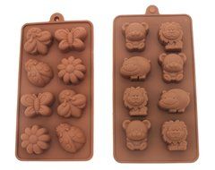 Joinor 2pc Ice Tray Molds Candy Molds, Chocolate Molds, Soap Molds Candy Making Kit Happy Bear, Lion, Hippo &amp;...