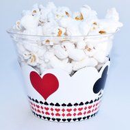 Vegas Casino Cupcake Wrappers, Black and White Striped, Confetti Couture Party Supplies, 36 Wraps