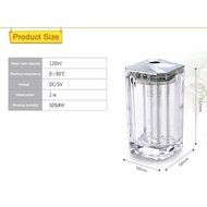 Ultrasonic USB air /Mist Humidifier,Crystal multi-light Humidifier (Fashion silver) N7