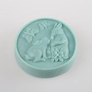 Sher Two Rabbits Butterfly Shaped Soap Molds Mould Fondant Cake Chocolate Silicone Mold, Decoration Tools Bakeware