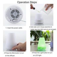 Barsone 100ML Aroma Diffuser Multicolor Lamp(7 Color LED lights),Essential Oil Diffuser,Humidifier for Yoga,Training... N5