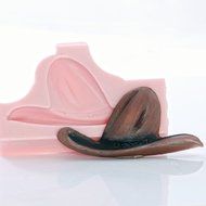 Cowboy Hat Silicone Mold Make Your Own Western Chocolate, Fondant, Candy, Mints, Resin, Clay.. Mold creates hat... N3