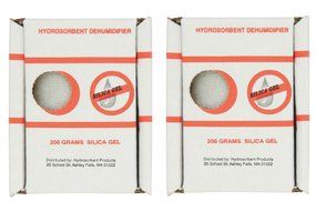 Hydrosorbent Silica Gel Dehumidifier 200 Gram Reuseable - 2 pack