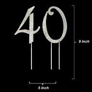 Number 2 Rhinestone Crystal Cake Topper Silver, Numbers, Letters for Wedding, Birthday, Anniversary, Party. Shine... N5