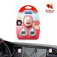 Car Air Freshener [Cool Aqua] Bullsone Pola Family Refillable Vent Clip Skull + 1 Extra Refill - 100% Natural... N3