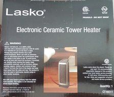 Lasko Electronic Ceramic Tower Heater with Electric Control Model CT 16511 - Fully Assembled - 16 '' Tall With... N5