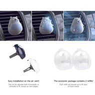 Car Air Freshener [Cool Aqua] Bullsone Pola Family Refillable Vent Clip Skull + 1 Extra Refill - 100% Natural... N5