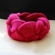 Spritech(TM) Women's Girls Fashion Korea Winter Warm Knit Personality Twist Headband Headwear Deep Pink N11