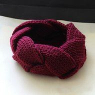 Spritech(TM) Women's Girls Fashion Korea Winter Warm Knit Personality Twist Headband Headwear Deep Pink N14