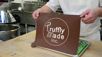 Truffly Made. Cylinder Round Chocolate Mold &amp; Mat, 48 cavities, One step candy pop-out