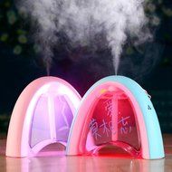 Muangan Muangan 400ml Humidifier Aroma Essential Oil Cool Mist Humidifier with Rainbow Message Board ，Adjustable... N11