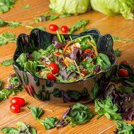 Carlisle 653203 Orchid Polycarbonate Deli Bowl, 3 qt. Capacity, 9.52 x 9.52 x 4.43", Black (Case of 12) N4