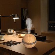 Alonea Air Aroma Essential Oil Diffuser LED Ultrasonic Aroma Aromatherapy Humidifier (Brown) N12