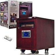 Modern Portable Infrared Heater - Digital Readout | Contemporary Home Indoor Space Saving Heater by the Living...