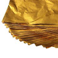 KINGSO 100pcs Square Sweets Candy Chocolate Lolly Paper Aluminum Foil Wrappers Gold N2