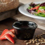 Carlisle S27903 Melamine Fluted Ramekin, 2 oz Capacity, 1.43" Height, Black (Case of 48)