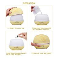 Wisdomcreate Aroma Diffuser Air Humidifier Ultrasonic 300ml Aroma Diffuser Aromatherapy Essential Oil Diffuser... N5