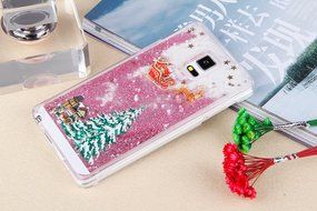 Galaxy S5 Case,Galaxy S5 Liquid Cover,PHEZEN Christmas Tree Santa Claus Design Cool Quicksand Moving Stars Bling... N37
