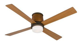 Fanimation FPS7880SN Inlet Ceiling Fan, Satin Nickel Finish, 4 Reversible Cherry/Walnut Blades N4