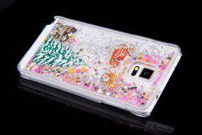 Galaxy S5 Case,Galaxy S5 Liquid Cover,PHEZEN Christmas Tree Santa Claus Design Cool Quicksand Moving Stars Bling... N40