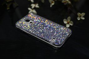 Galaxy S5 Case,Galaxy S5 Liquid Cover,PHEZEN Christmas Tree Santa Claus Design Cool Quicksand Moving Stars Bling... N47