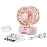 ECEEN Mini Personal Couples Fan Handheld Folding 350 Degree Rotating Dual Head Fan Portable Powered by Battery... N24