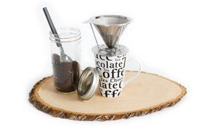Pour Over Coffee Filter - LC - Reusable - Permanent 18/8 Stainless Steel Pour Over Dripper - with BONUS Declogging... N2