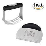 SASRL Pastry Cutter Stainless Steel - Professional Baking Dough Blender and Pastry Pizza Dough Cutter Scraper...