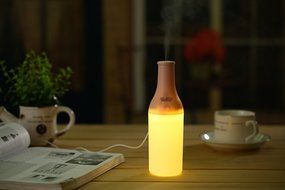 Xenics Essential Oil Diffuser Humidifier, 180ml USB Mini Cool Mist Humidifier Warm Light Nightlights,4 Hours Continous... N8